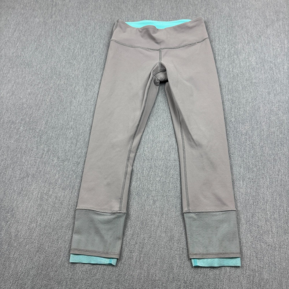 Lululemon Leggings Womens 4‎ Gray Find Your Flow Cropped 23" Workout Yoga Gym